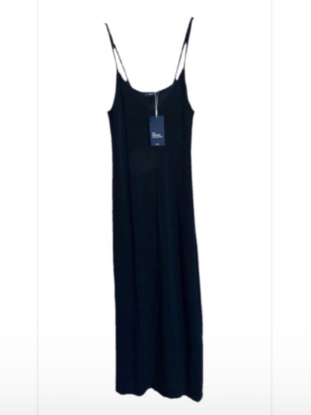Zara Black Lace-Trim Knit Cami Maxi Dress - Picture 15 of 15